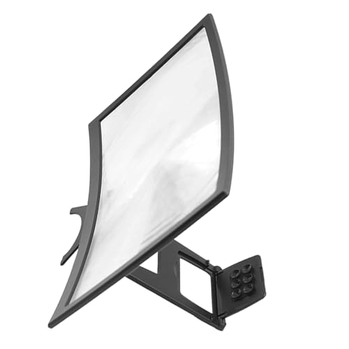 Soporte amplificador de pantalla curvo con lente HD de 12 pulgadas y estructura plegable