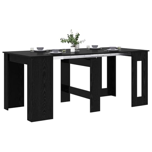 Mesa de comedor moderna y rectangular de madera plegable para cocina y salon 4