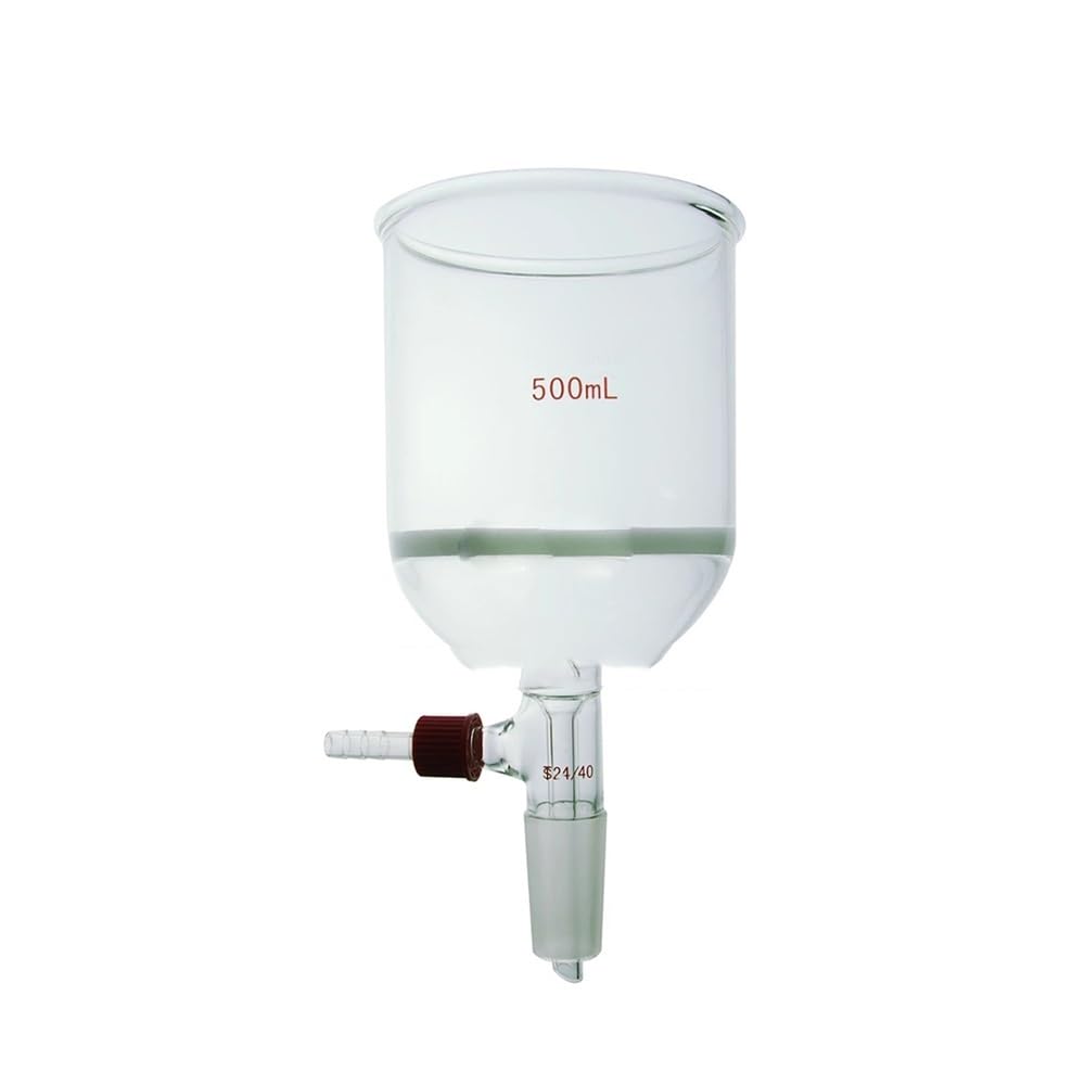 Laborglaswaren Trichter, abnehmbarer Vakuumschlauch mit Fritte-Scheiben, 350ml – 1000ml(500ml)