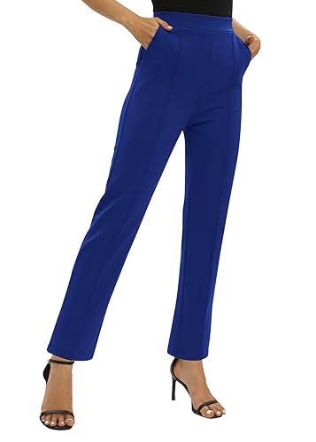 Women's Yoga Dress Pants Stretchy Casual Slacks Straight Leg Work Pants with Pockets2