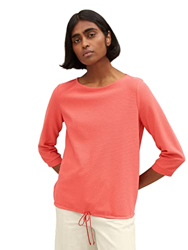 TOM TAILOR Damen Longsleeve mit Schleifen-Detail am Saum – Ansicht 3