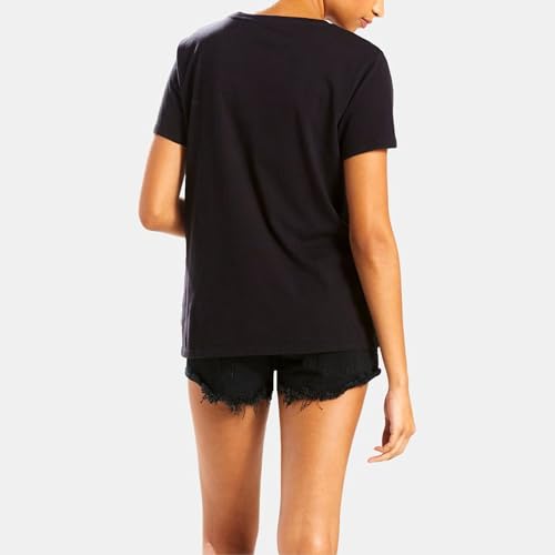 ليفايس تي شيرت ذا بيرفيكت للنساء (عبوة من قطعة واحدة), أسود, M