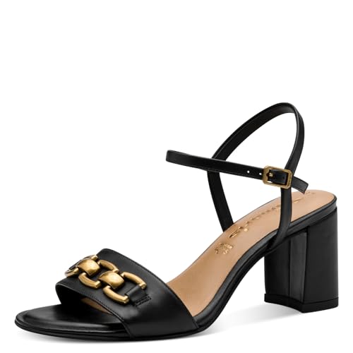 Tamaris Sandalette Damen Blockabsatz schwarz,EU 39