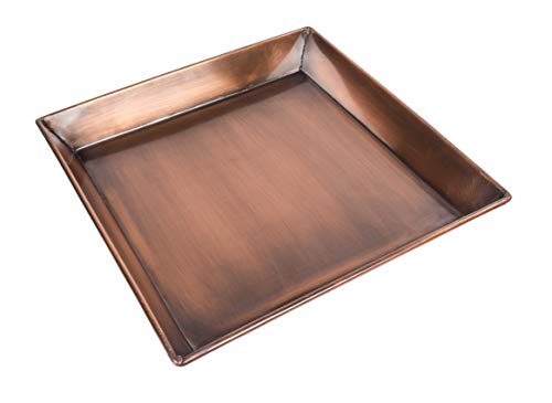 H Potter Tall Planter With Tray Large Outdoor Planters Stainless Steel Antique Copper Flower Pots Decorative Indoor Metal Garden Urn Pot Plant Porch Patio Entryway Hallway #TOP1