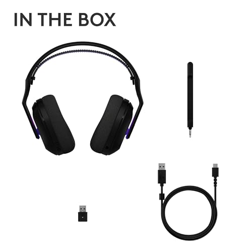 Logitech G522 Lightspeed Wireless Gaming Headset - Black | For PC, 2.4 GHz, Bluetooth & USB-C , <60 Hr Battery, 48 kHz/24 bit Audio, Detachable 48 kHz/16 bit Blue VO!CE Mic, RGB - image 9