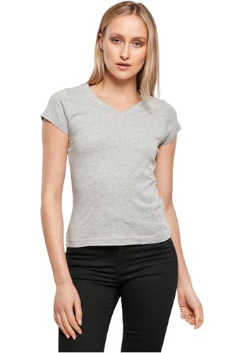 Build Your Brand Damen Basic T-Shirt voor Dames T Shirt, Heather Grey, 4XL EU