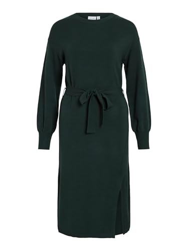 Robe en maille Vila Viricky chaude et ceinturée taille L vert foncé