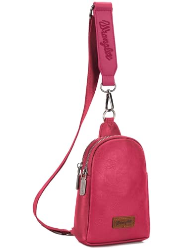 Wrangler Leather Small Sling Crossbody Bag for Women
