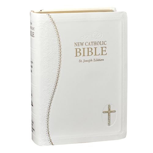 New Catholic Bible Med. Print Dura Lux (White) [Imitation Leather]
