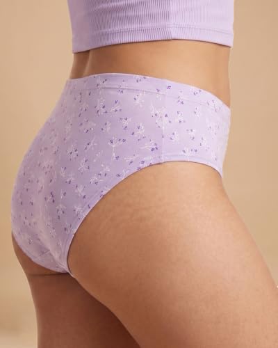 Image of URBAN ADVENTURE Women's Cotton Printed High Waist Full Coverage Briefs | Soft & Stretchable Everyday Hipster Panties | Breathable Comfort Fit | Pack of 3