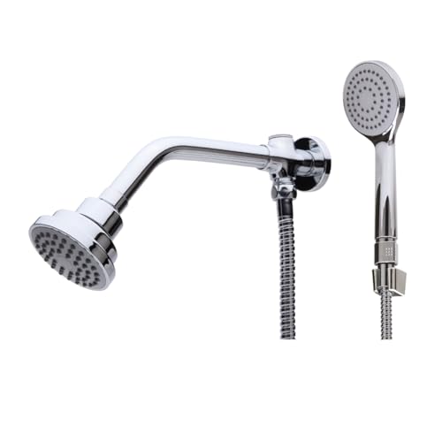 Ducha Chuveiro De Parede Cromada Luxo Com Desviador E Ducha Manua...