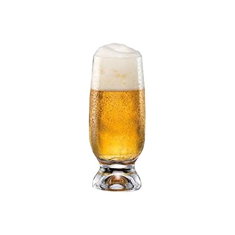 Crystalex 350106-01A, 11.8-Ounce Gina Beverage Glass, Beer Highball Glasses, Heavy Base High Ball Beverage Crystal Set, Sling Glass Cocktail Beer Drinking Glasses Set, Set of 6 Cover