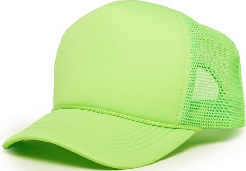 Image of Funky Junque Foam Trucker Hat, Trucker Hats for Women & Men - Blank Adjustable Snapback Mesh Back Baseball Cap