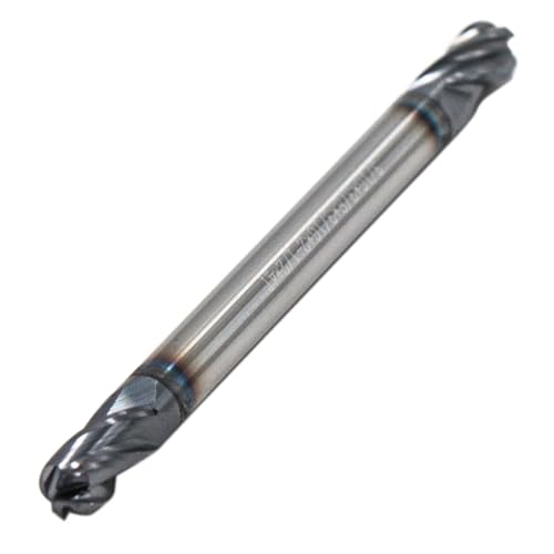 Image of 5Pcs 3 /16 inch Solid Carbide Ball Nose End Mills - Double End - AlTiN Coated, 4 Flute, 30 Degree Helix, 3 /16 inch Cutting Diameter, 3 /16 inch Shank Diameter, 3 /8 inch Length of Cut, 2-1 /2 inch Overall Length