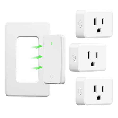 Image of Greencycle Remote Control Outlet 3 Pack,Detachable Wireless Light Switch
