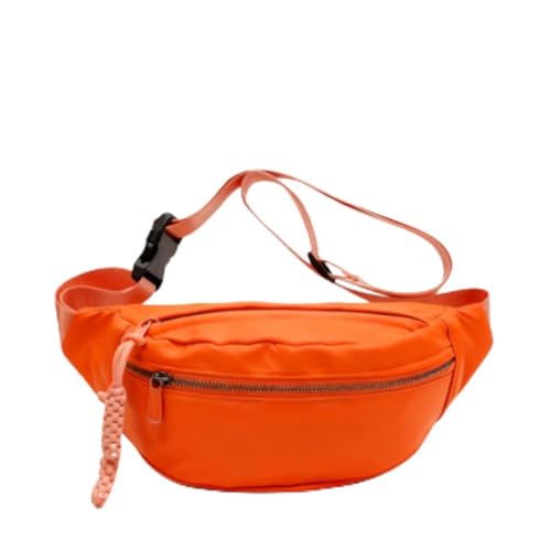 Bolsas de cinto para mulheres, modernas, versáteis de nylon, pochete leve, transversal, ajustável, estilosa, bolsa de cintura no peito, Laranja, 29x13x10cm (11.42x5.12x3.94in), Tendência