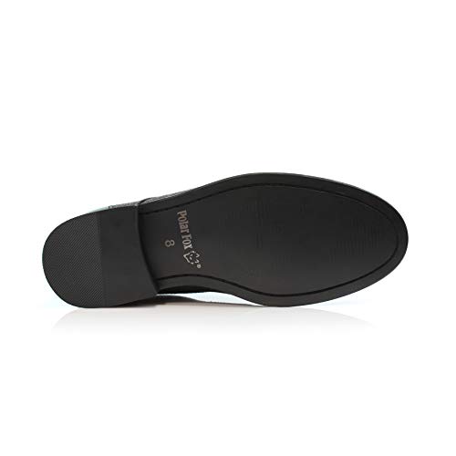 Image of Polar Fox Men's Classic Floral Derby Dress Shoes | Lace-Up Oxford Derby Collection | Derby Fashion Dress Shoes