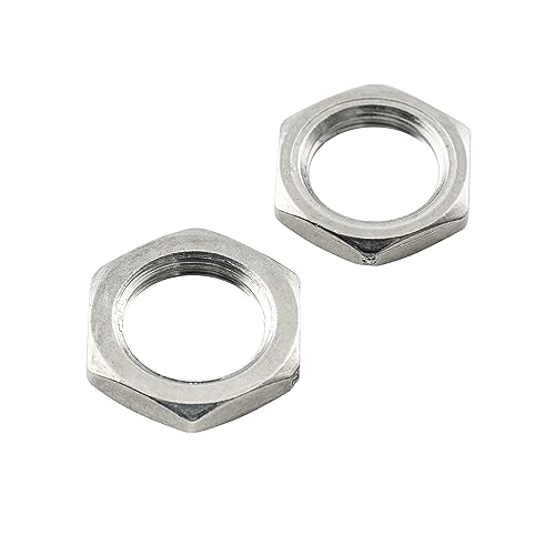 Musiclily Basic M8x0.75 Pots Mounting Hex Nuts for Metric Guitar Bass Potentiometers Nickel (Set of 10), M8 Nut, 8mm - Image 4