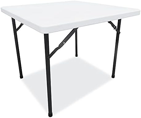 Alera ALEPT36SW Square Plastic Folding Table - White