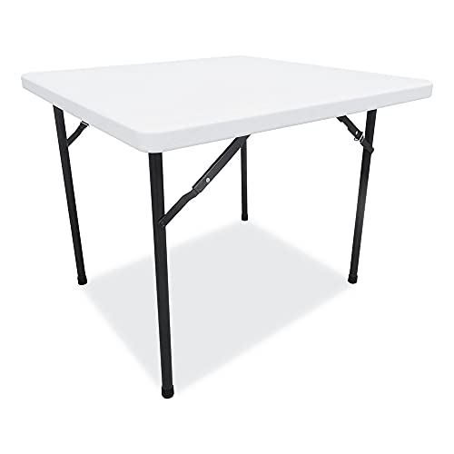 Alera Alept36Sw Square Plastic Folding Table - White #TOP4
