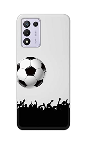 Image of Printed Hard Back Cover Case for Realme 9 5G Speed Edition | Realme 9 5G SE | Realme 9 SE 5G Back Cover (Football Icon) -702