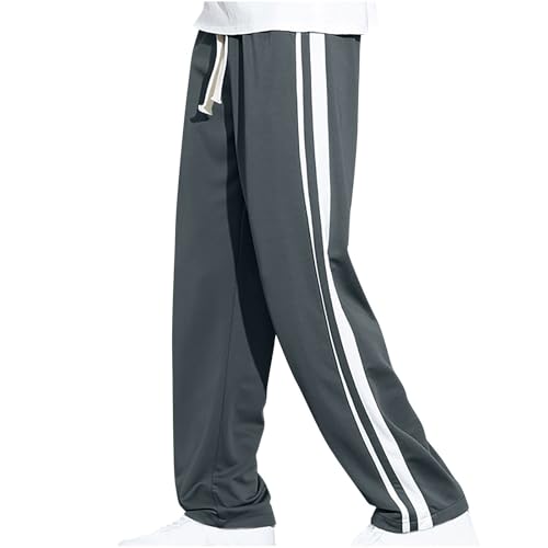 Men's Casual Loose Sweatpants Y2k Baggy Track Pants Drawstring Wide Leg Lightweight Trousers Streetwear
