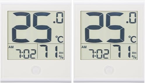 �I�[��(OHM) ���x�v ���x���x�v �����x�v �f�W�^�����x�v [�啶�� ���x�����₷��] ���� �u���` �Ǌ|�� ���v �J�����_�[ ���� ���t �z���C�g TEM-210B-W 08-1446 �I�[���d�@ (× 2)