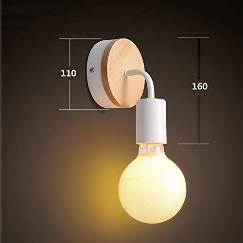 Qyyru Applique murale vintage avec interrupteur, abat-jour industriel industriel semi-cercle en métal abat-jour personnalité fer E27 mur/lampe/lumière, couloir éclairage décoratif for cuisine bar - Image 5