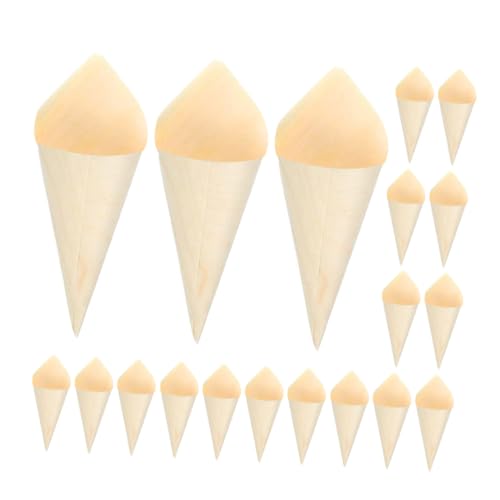 NUOLUX 50個 使い捨てコーン ミニアイスクリーム錐 食品用シャルキュトリー デザート向け パーティーやレストランケータリング対応