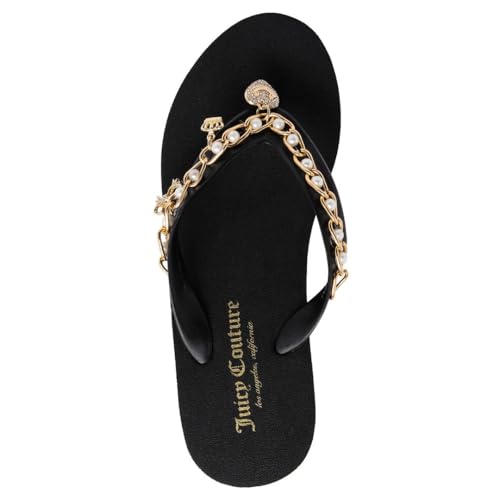 Image of Juicy Couture Women's Wedge Platform Flip Flops, Fashion Beach Sandals with Soft Footbed and Thong Style