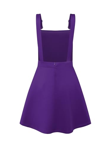 YOINS Overall Pinafore Dresses for Women Adjustable Straps Pleated Mini Cute Suspender Skirts Pinafore Dress3