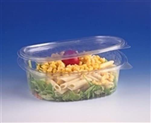FACILE PACK 50 Vaschette Impilabili per Pasta, Frutta e Verdura - Adatti a Frigo e Freezer con Coperchio unito salvaliquidi e Salvafreschezza (2000 ml) Contenitori ovali per alimenti Delibox GC2000