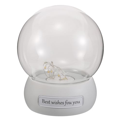 Vitrina protectora de sobremesa SHINEOFI para decoración con luces LED 2