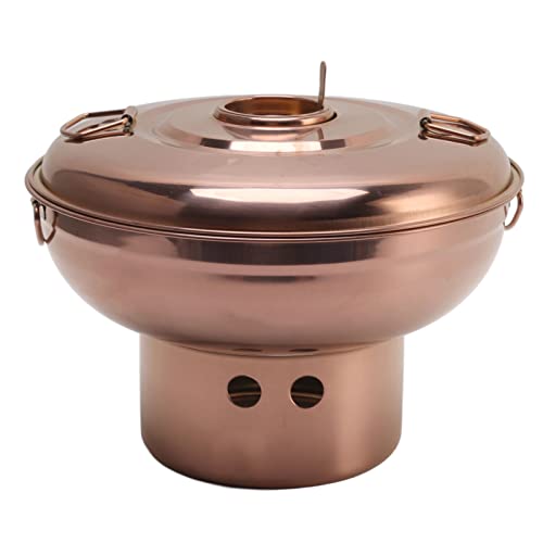 Hotpot pequeño estilo chino acero inoxidable 410 oro rosa miniatura 3