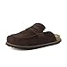 CUSHIONAIRE Wally Loafer-Style Suede Clogs for Men, Slip-On Backless Indoor Outdoor Mens Shoes with Cushioned Footbed, Brown 10
