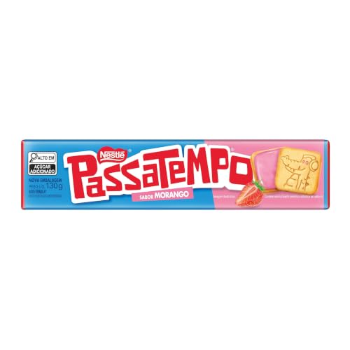 Biscoito Passatempo Recheado Sabor Morango130g | Strawberry Fille...