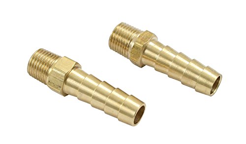 Barbed Fuel Line Fittings, For 1/4 Line, 1/8 NPT, Pair, Compatible with Dune Buggy