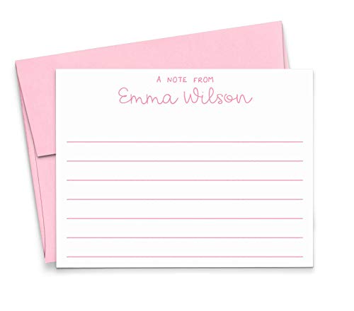 Personalized Lined Stationery for Girls, Personalized...