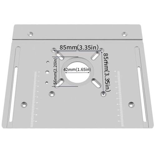 Miniatura 3 de Placa Base De Enrutador, Placa De Montaje De Mesa De Enrutador Para Carpintería, Herramienta De Enrutador Multifunción De Empuje De Respaldo Y Medidor De Ángulo De 180