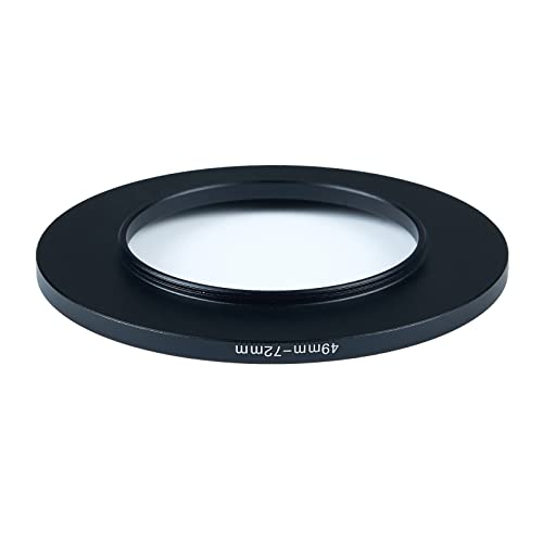 Anillo adaptador de filtro step-up de 49 mm a 72 mm para todas las marcas, UV, ND, CPL, anillo metálico miniatura 3