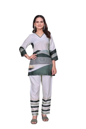 Ensemble haut et bas blanc Pujia Mills pour femme en taille L