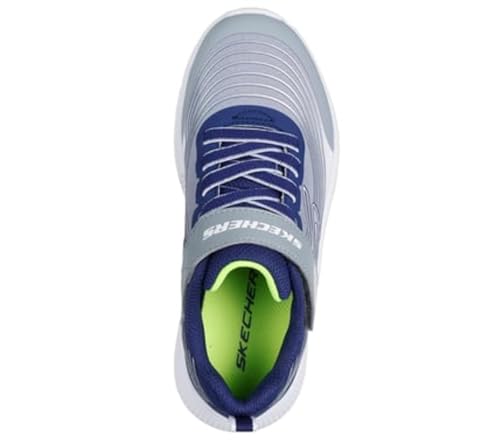 Skechers Homemino Microspec Advance Shoes Em Navy Blue/Cinzento Claro, Tamanho 32, LaváVel à MáQuina - 3