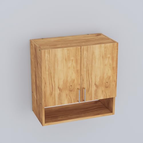 Image of SPECIALITY PANELS 2 Door Modular Wall Mounted Kitchen Cabinet with Organizer Shelf Space Saving Storage Unit Engineered Wood Cupboard for Kitchen Living Room Utility Organizer Furniture | DIY Assembly
