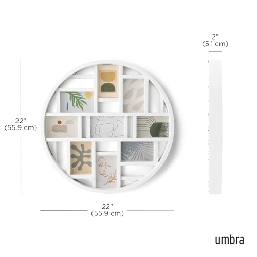 Umbra Luna 9-Opening Collage Wall Frame (58.42 cm x 6.35 cm x 58.42 cm, White)