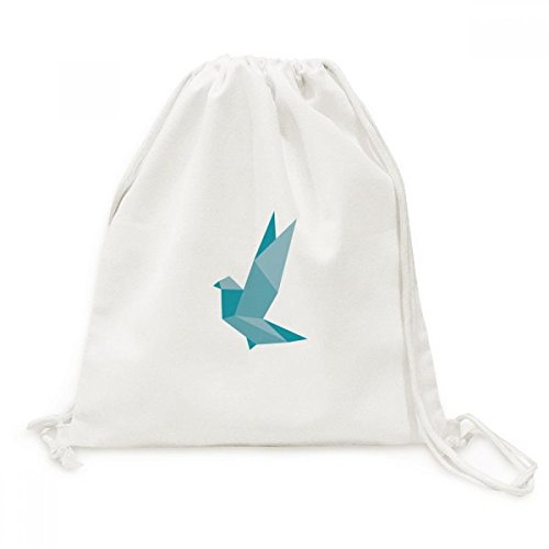 Sac de voyage pigeon origami vert en toile souple pour vos sorties citadines