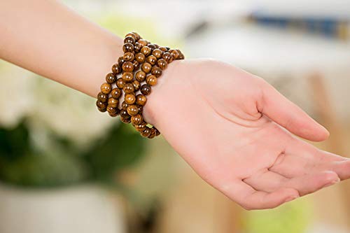 Epoch World 8mm-108 Bracelet Perles en Bois de Santal Naturel Collier – vue 6