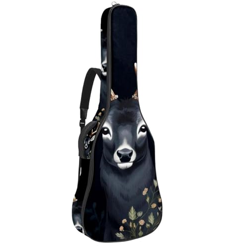 Sac pour guitare acoustique imperméable avec éponge de protection antichoc et multipoches