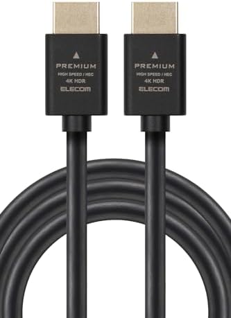 （07:00時点） エレコム HDMI ケーブル 3m Ver2.0 プレミアム 4K2K(60Hz) 【Premium HDMI(R) Cable規格認証済み】 18Gbps テレビ・パソコン・ゲーム機などに eARC 黒 ECDH-HDP30BK