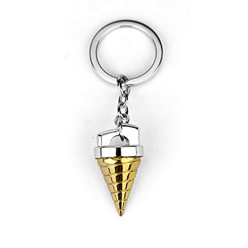 SONGCHANGJEWELRY Core Drill Keychain - Gurren Lagann Inspired Metal Key Ring Bag Charm - Anime Mecha Collectible Gift for Fans