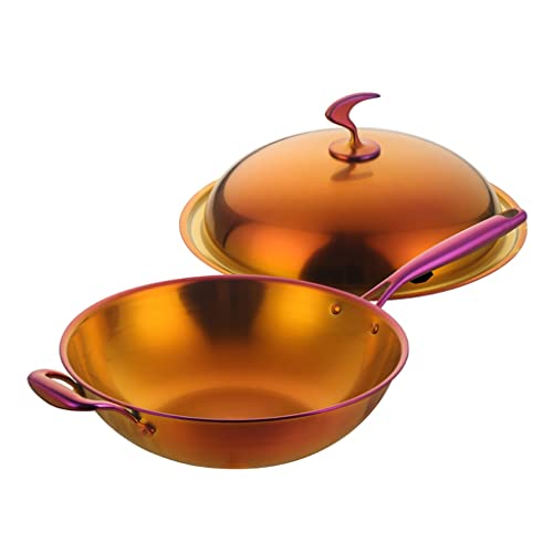 Wok chef antiadherente acero inoxidable con mango